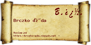 Brczko Éda névjegykártya